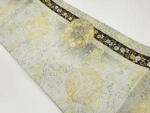 三重扇面丸献上模様織出し袋帯